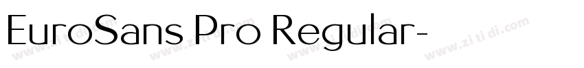 EuroSans Pro Regular字体转换